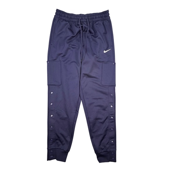 Nike Therma-FIT Basketball Cargo Pants Mens M Purple Ink Navy Blue Snap Buttons